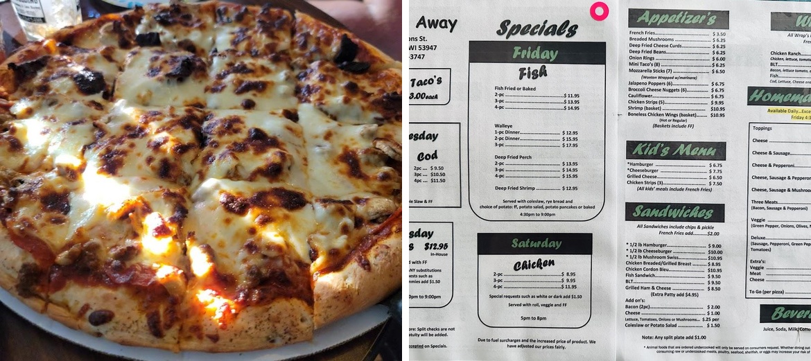 Tucked Away Menu
