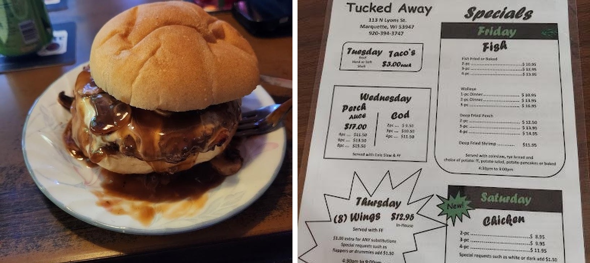 Tucked Away Menu